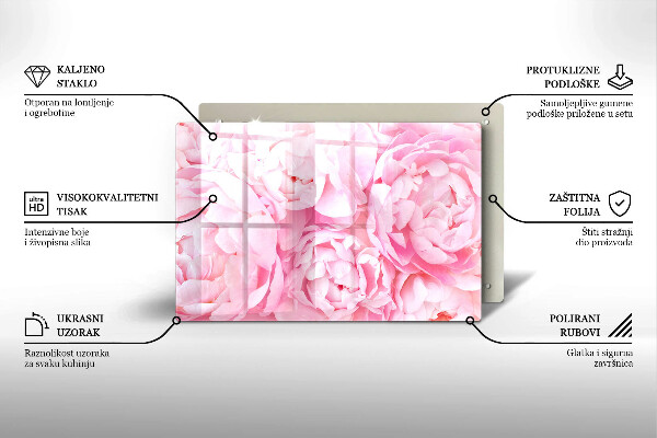 Dessous de verre pour bougies funéraires Pivoines délicates