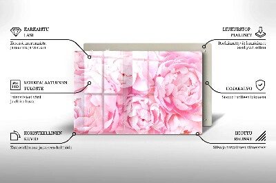 Dessous de verre pour bougies funéraires Pivoines délicates