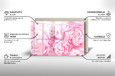 Dessous de verre pour bougies funéraires Pivoines délicates