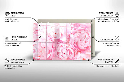 Dessous de verre pour bougies funéraires Pivoines délicates