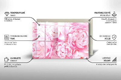 Dessous de verre pour bougies funéraires Pivoines délicates