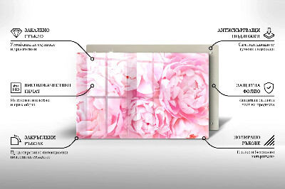 Dessous de verre pour bougies funéraires Pivoines délicates