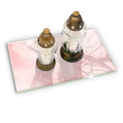 Dessous de verre pour bougies funéraires Fond de roses pastel