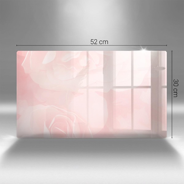 Dessous de verre pour bougies funéraires Fond de roses pastel