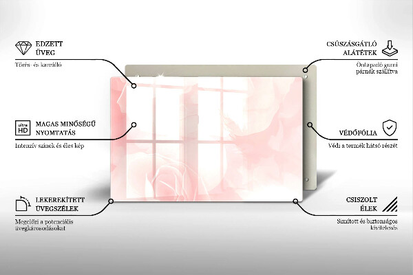 Dessous de verre pour bougies funéraires Fond de roses pastel