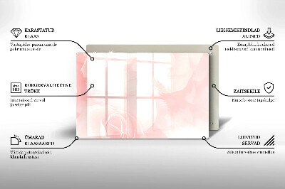 Dessous de verre pour bougies funéraires Fond de roses pastel