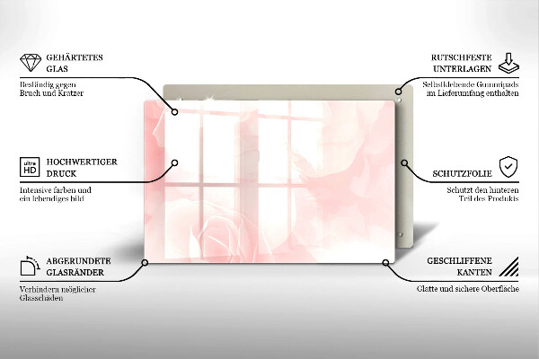 Dessous de verre pour bougies funéraires Fond de roses pastel