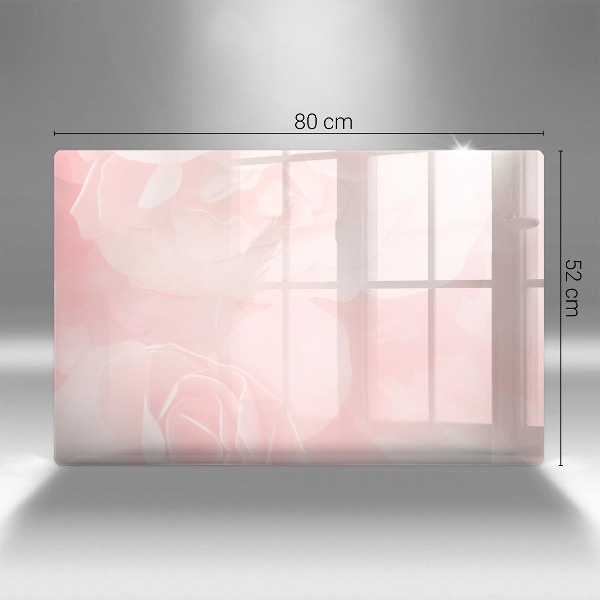 Dessous de verre pour bougies funéraires Fond de roses pastel