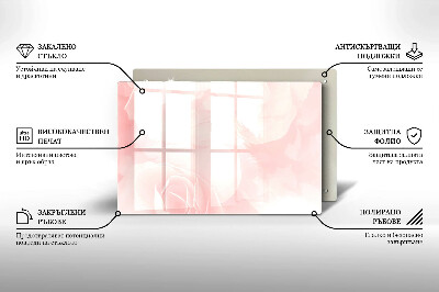 Dessous de verre pour bougies funéraires Fond de roses pastel