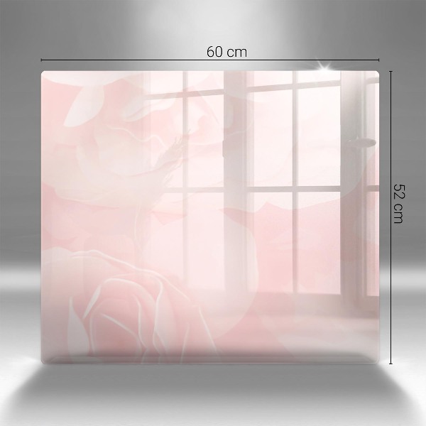 Dessous de verre pour bougies funéraires Fond de roses pastel