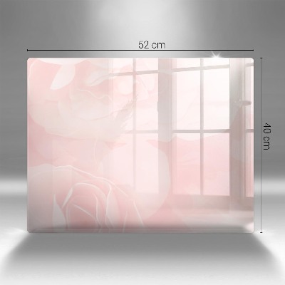 Dessous de verre pour bougies funéraires Fond de roses pastel