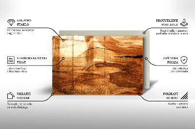 Plaque en verre pour lanterne funéraire Texture de planche de bois