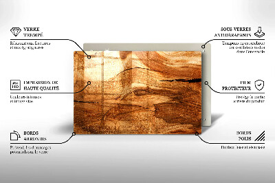 Plaque en verre pour lanterne funéraire Texture de planche de bois