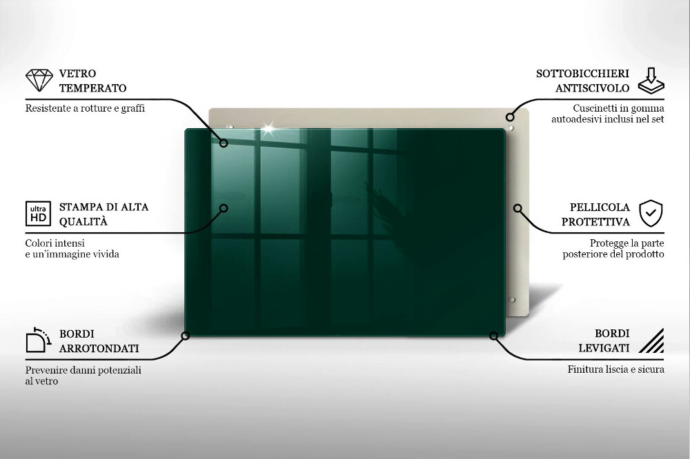 Dessous de verre pour bougies funéraires Couleur vert