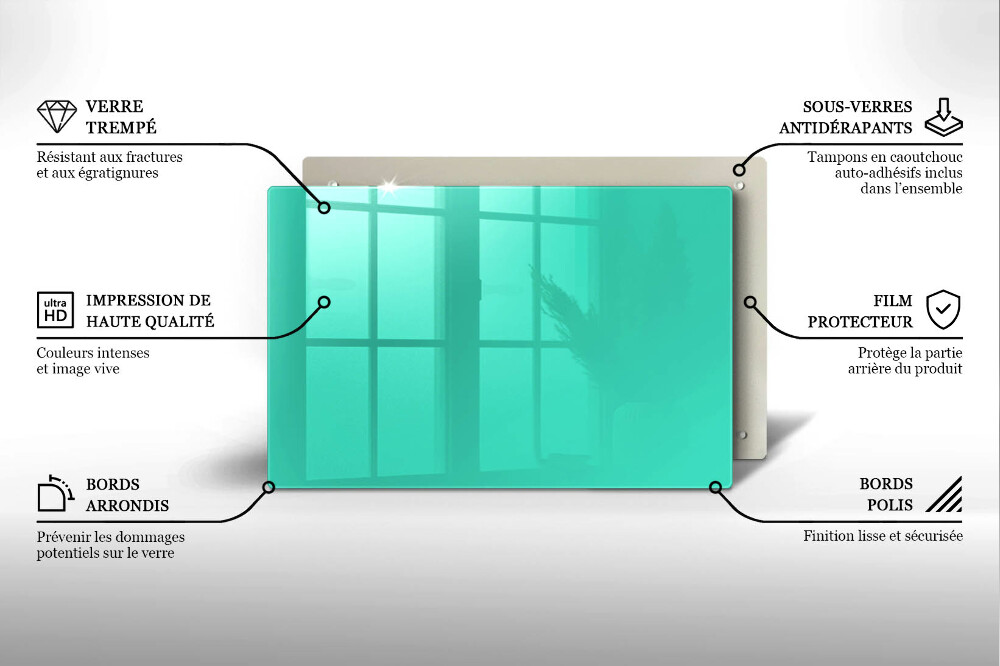 Dessous de verre pour bougies funéraires Couleur vert