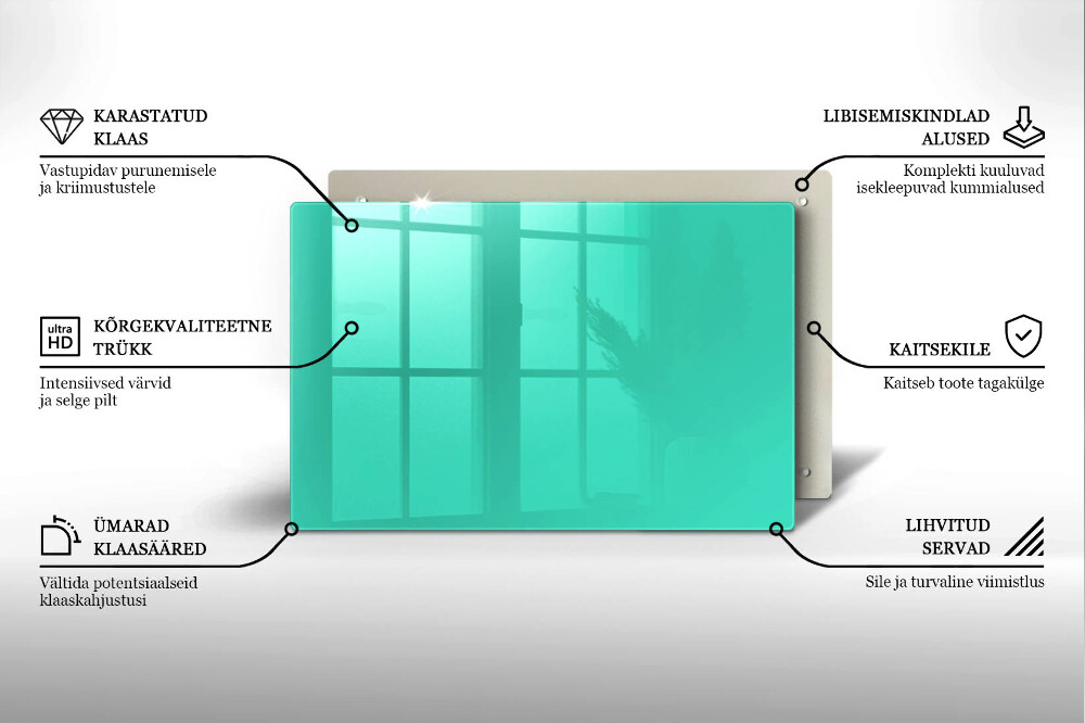 Dessous de verre pour bougies funéraires Couleur vert