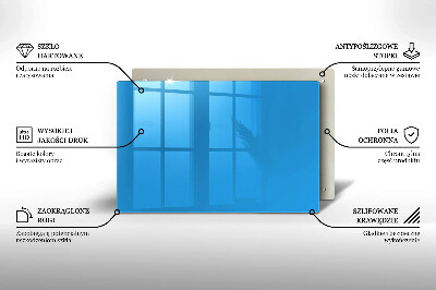 Plaque en verre pour lanterne funéraire Couleur bleu