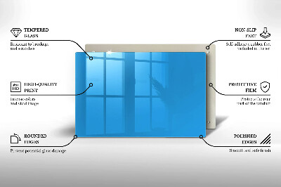 Plaque en verre pour lanterne funéraire Couleur bleu