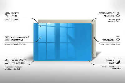 Plaque en verre pour lanterne funéraire Couleur bleu