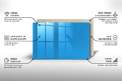 Plaque en verre pour lanterne funéraire Couleur bleu