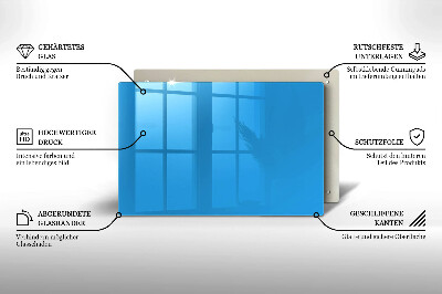 Plaque en verre pour lanterne funéraire Couleur bleu