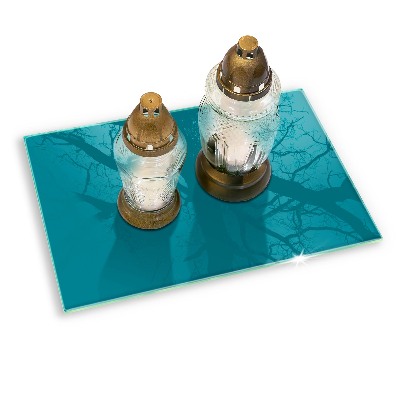 Dessous de verre pour bougies funéraires Couleur turquoise