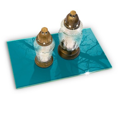 Dessous de verre pour bougies funéraires Couleur turquoise