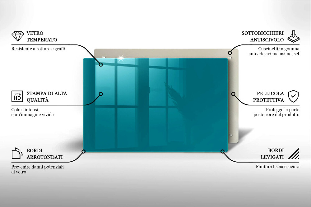 Dessous de verre pour bougies funéraires Couleur turquoise