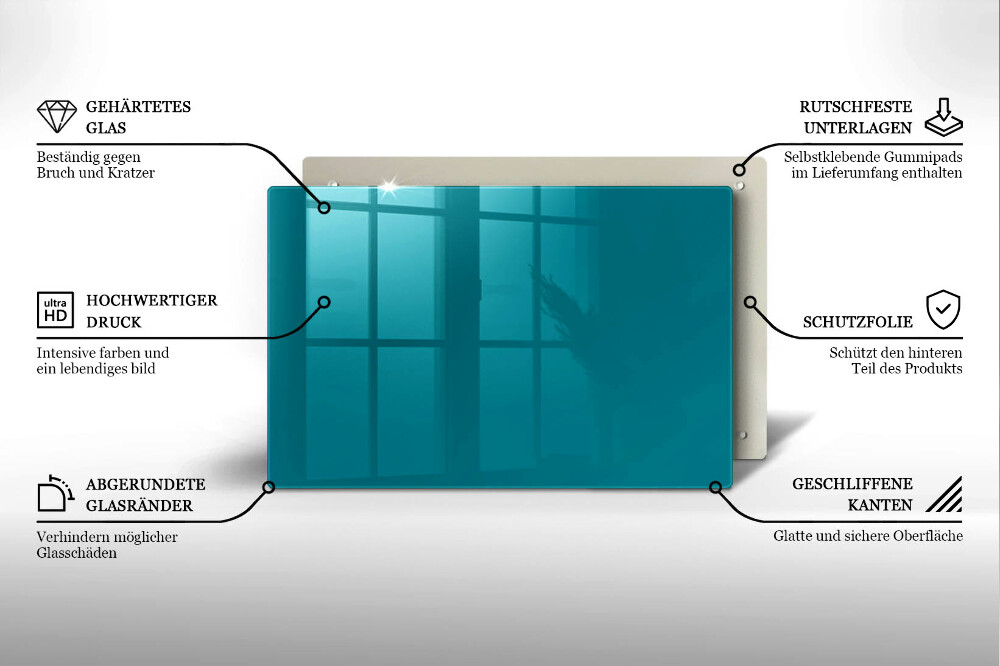 Dessous de verre pour bougies funéraires Couleur turquoise