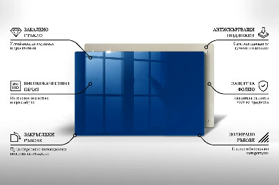 Plaque en verre pour lanterne funéraire Couleur bleu