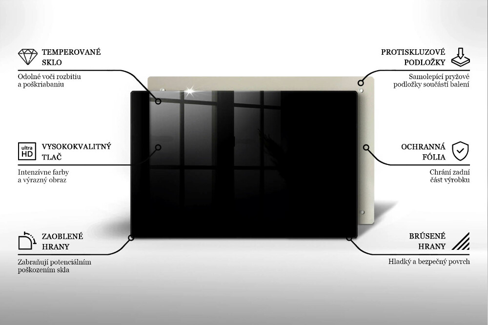 Dessous de verre pour bougies funéraires Couleur : noir