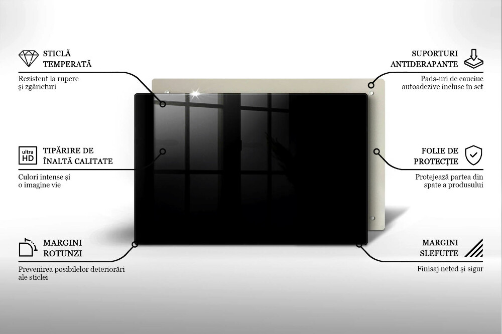 Dessous de verre pour bougies funéraires Couleur : noir