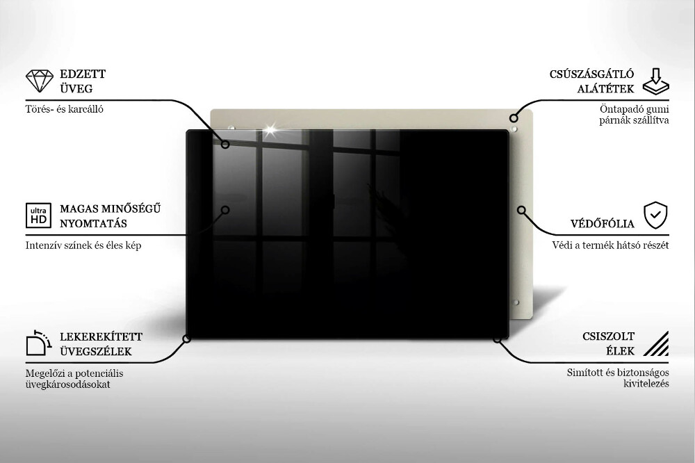 Dessous de verre pour bougies funéraires Couleur : noir