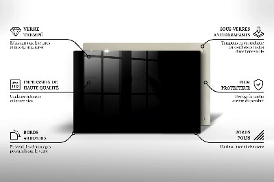 Dessous de verre pour bougies funéraires Couleur : noir