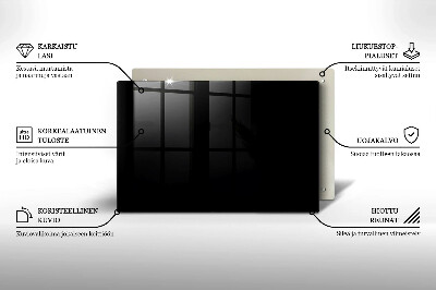 Dessous de verre pour bougies funéraires Couleur : noir