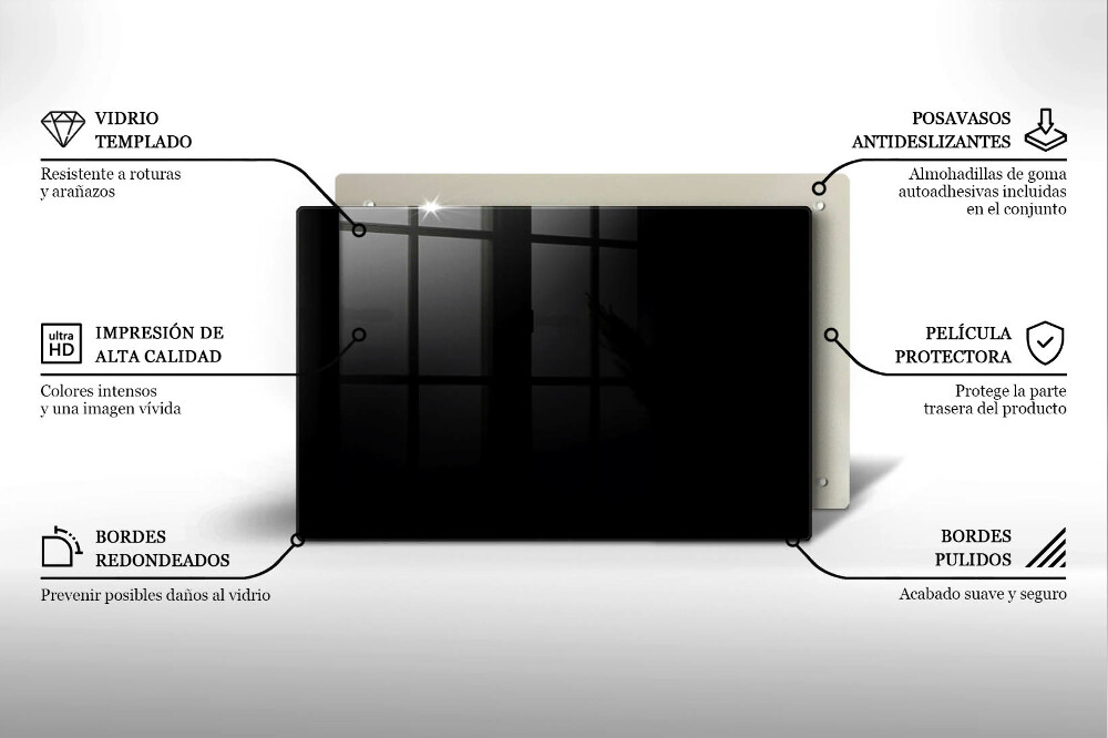 Dessous de verre pour bougies funéraires Couleur : noir