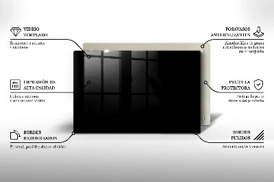 Dessous de verre pour bougies funéraires Couleur : noir