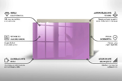 Plaque en verre pour lanterne funéraire Violet