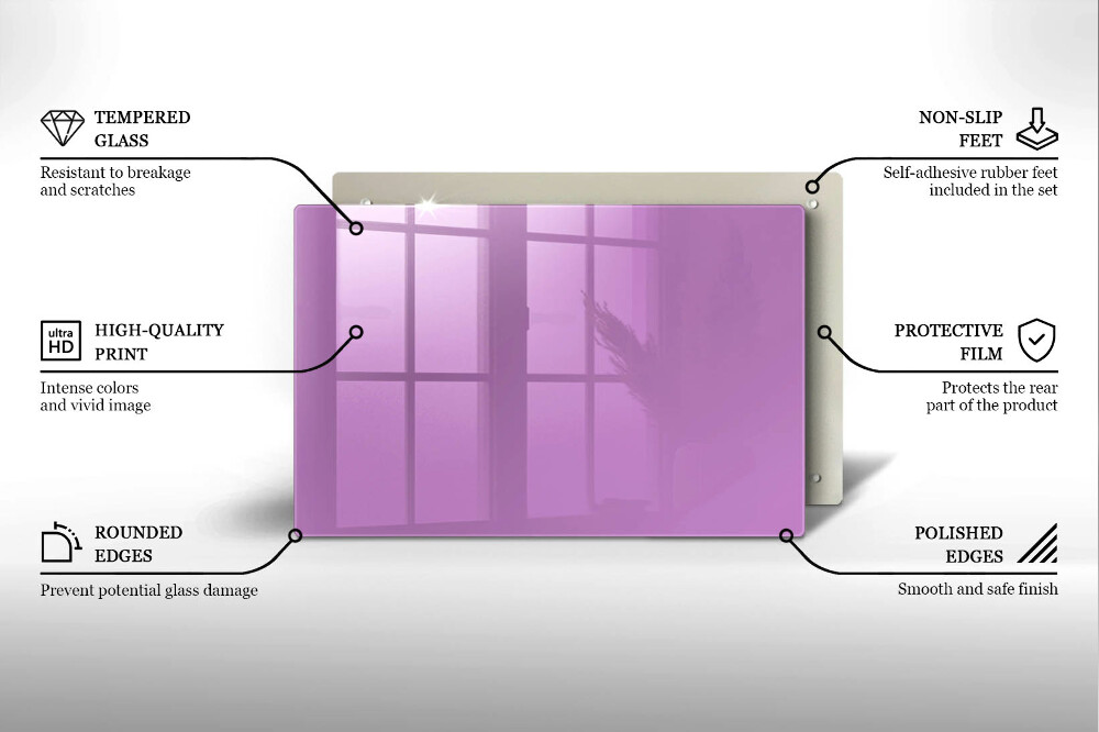 Plaque en verre pour lanterne funéraire Violet