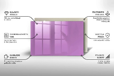 Plaque en verre pour lanterne funéraire Violet