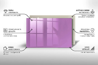 Plaque en verre pour lanterne funéraire Violet