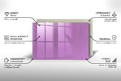 Plaque en verre pour lanterne funéraire Violet