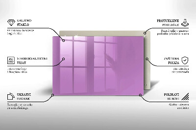 Plaque en verre pour lanterne funéraire Violet