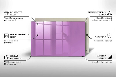 Plaque en verre pour lanterne funéraire Violet