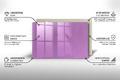 Plaque en verre pour lanterne funéraire Violet