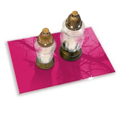 Dessous de verre pour bougies funéraires Couleur rose