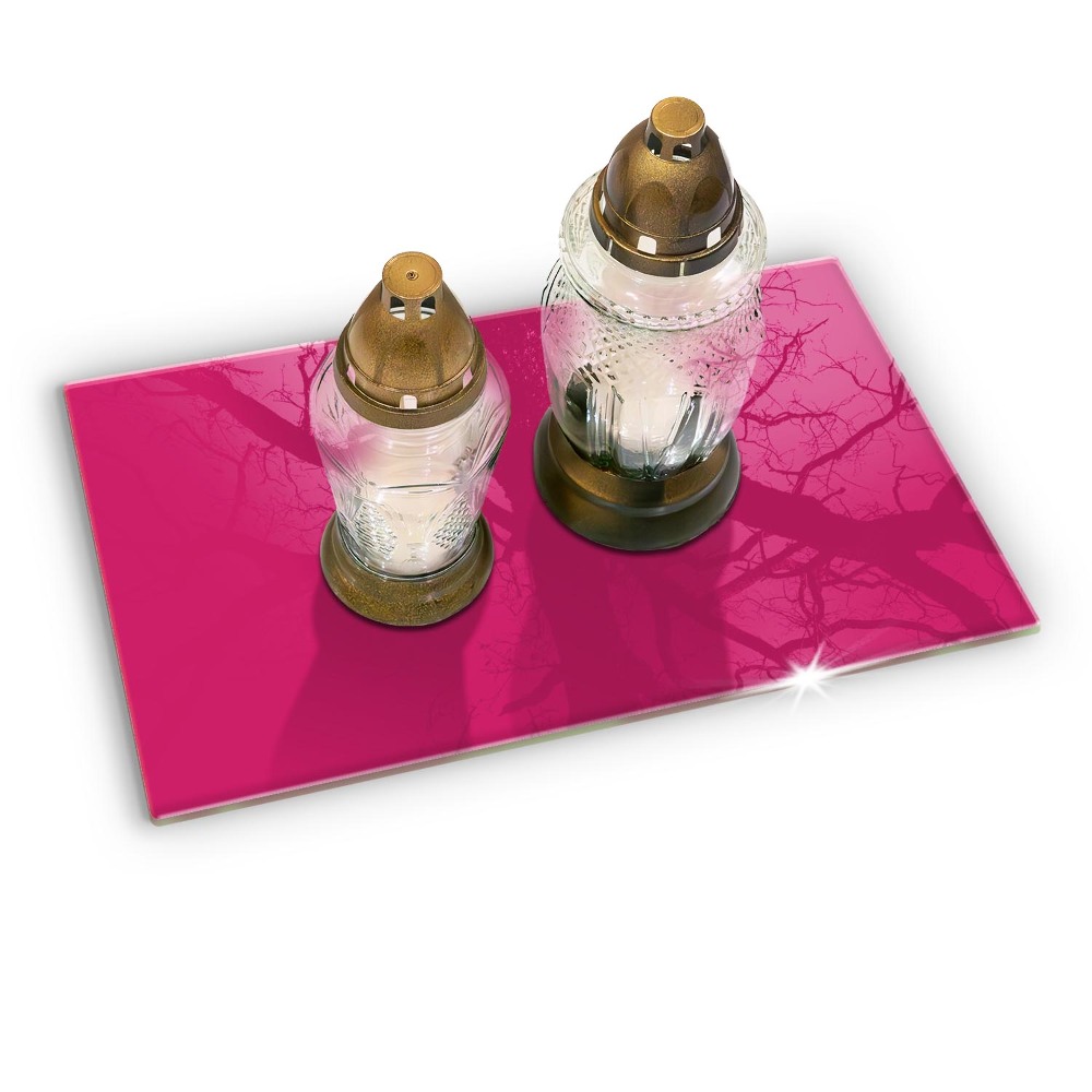 Dessous de verre pour bougies funéraires Couleur rose