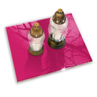 Dessous de verre pour bougies funéraires Couleur rose