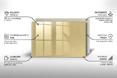 Plaque en verre pour lanterne funéraire Couleur beige