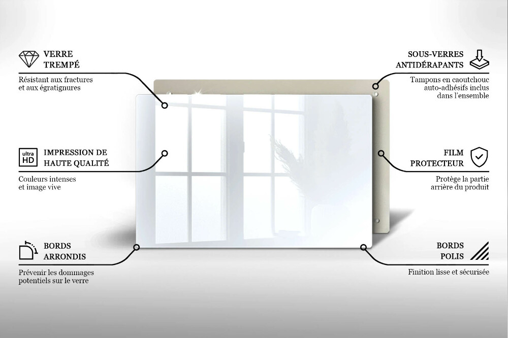 Dessous de verre pour bougies funéraires Couleur blanc